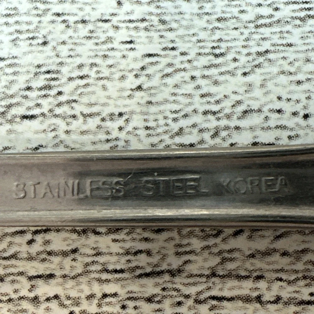 Sanitoy Stainless Steel‎ Baby Fork and Spoon Korea Vintage